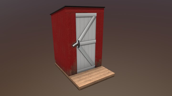 Shed Low Poly 3D Model