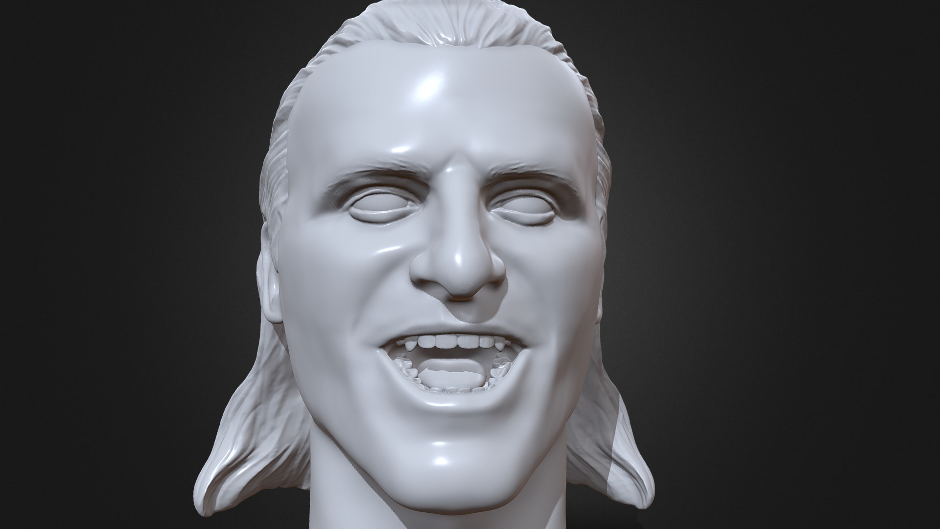3D model Owen Hart 3D printable portrait sculpture - This is a 3D model of the Owen Hart 3D printable portrait sculpture. The 3D model is about a statue of a person.
