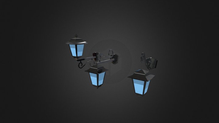 Set_Lampade_low_poly 3D Model