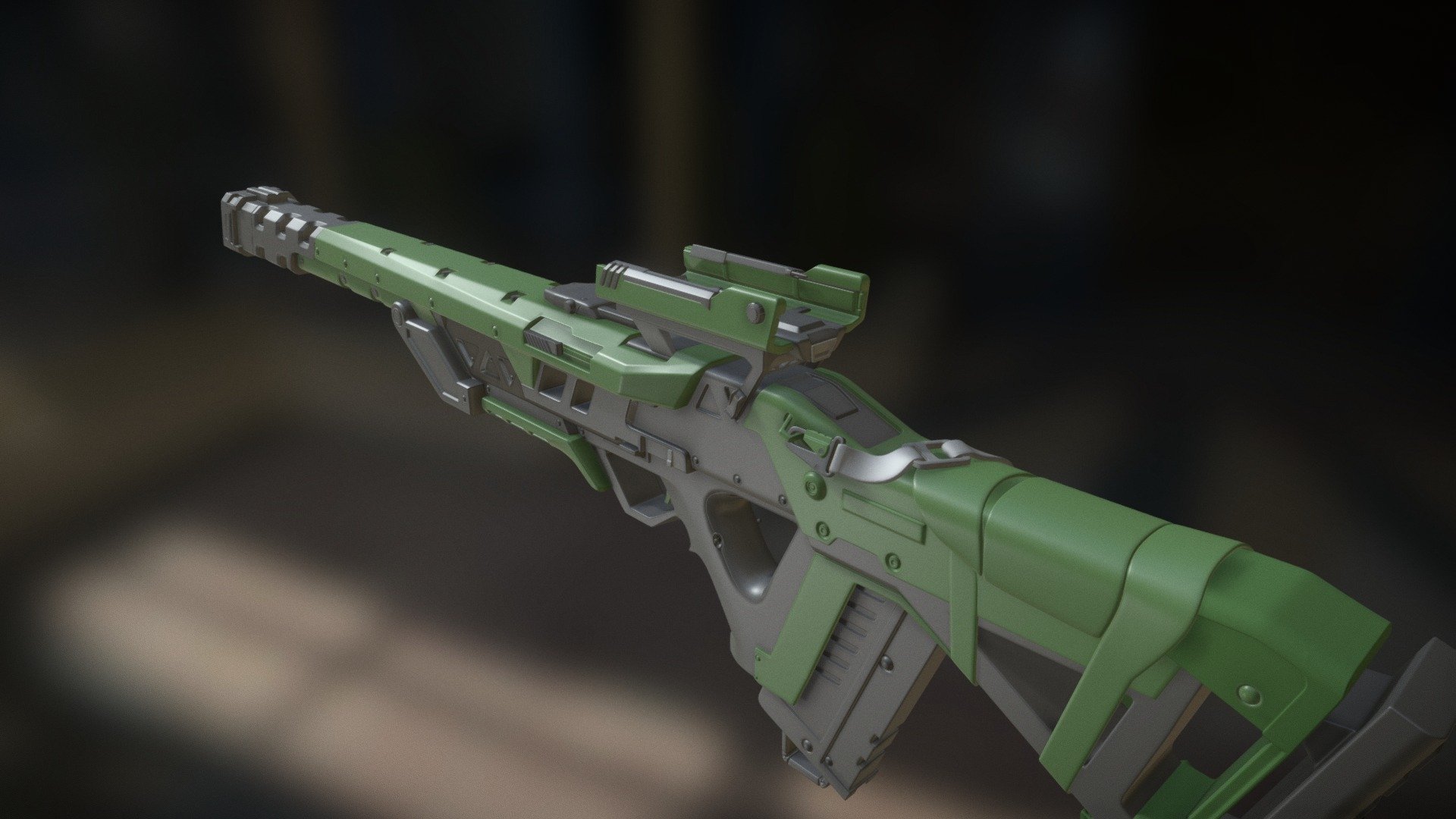 Triple Take from Apex legends High-poly model