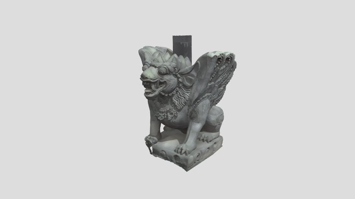 28_Base column - Temple - Ubud 3D Model
