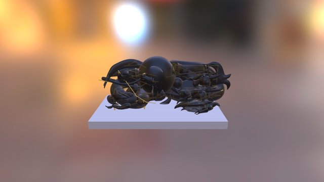 模型と支柱　切り替え可 3D Model
