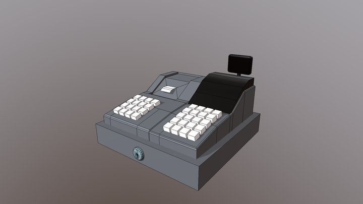 Low Poly Register 3D Model