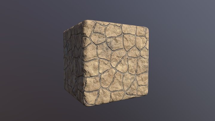 Stone Wall Texture 3D Model