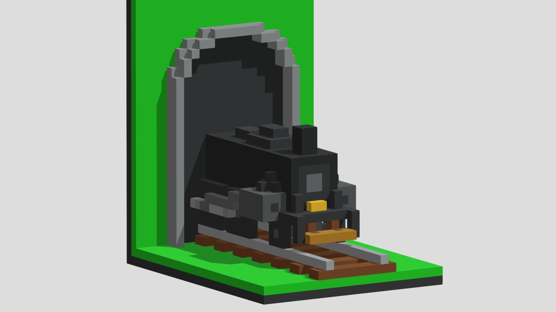 train coming out of a tunnel