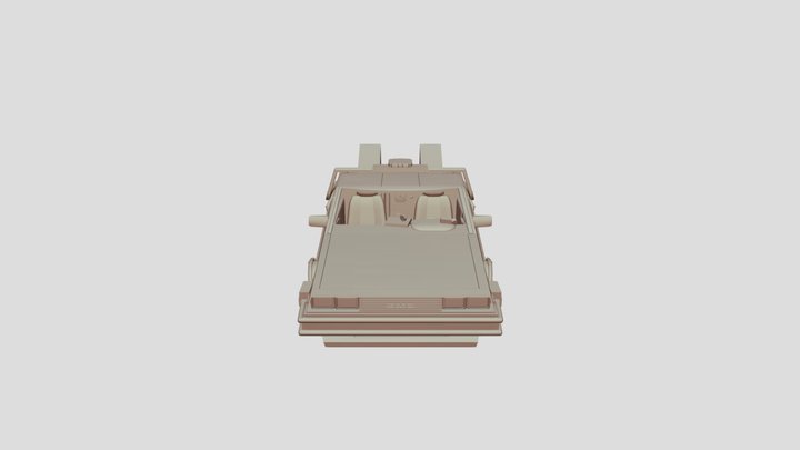 Delorean DMC-12 Time machine 3D Model
