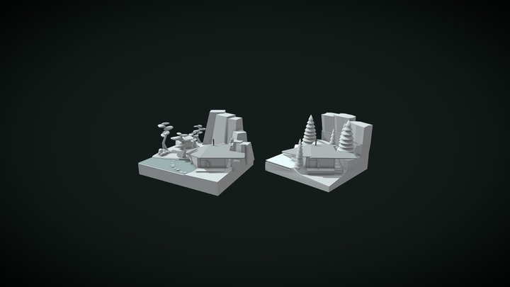 Eco_House - Blockout 3D Model
