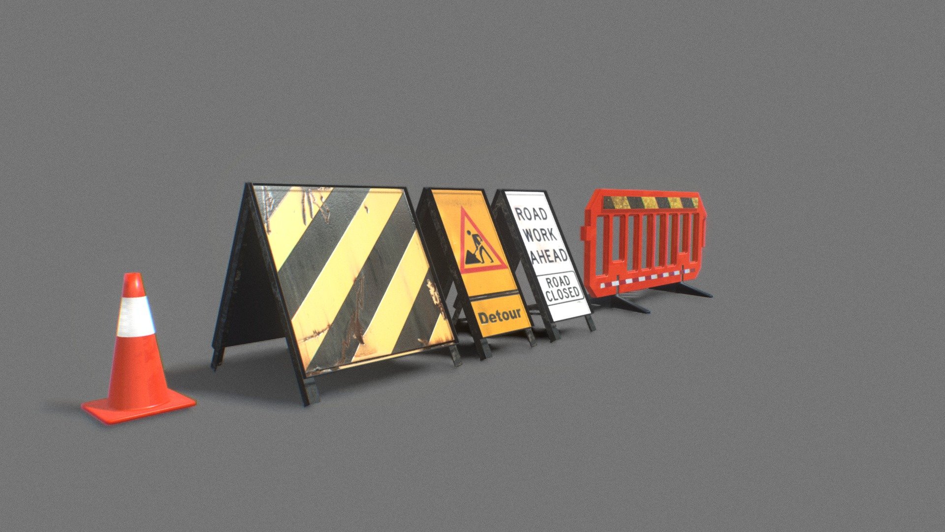 Roadworks_SF - Buy Royalty Free 3D model by 3D Content Online ...