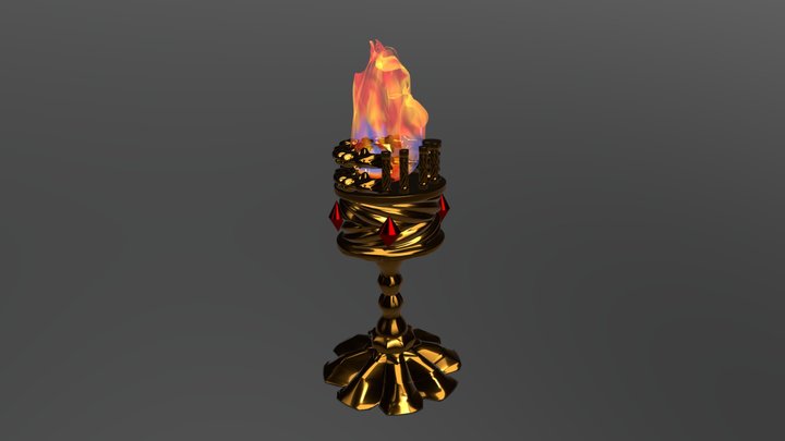 golden torch 3D Model