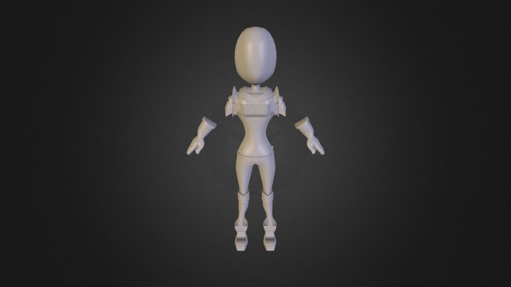 Armless Knight V4 Animable 3D Model