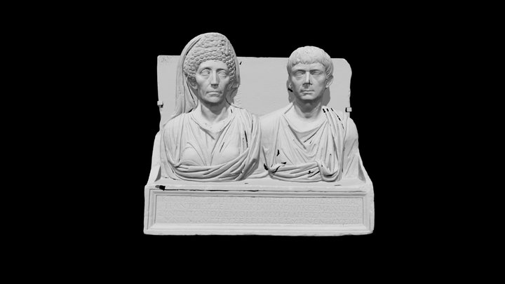 Roman tombstone for a Greek couple-3D laser scan 3D Model