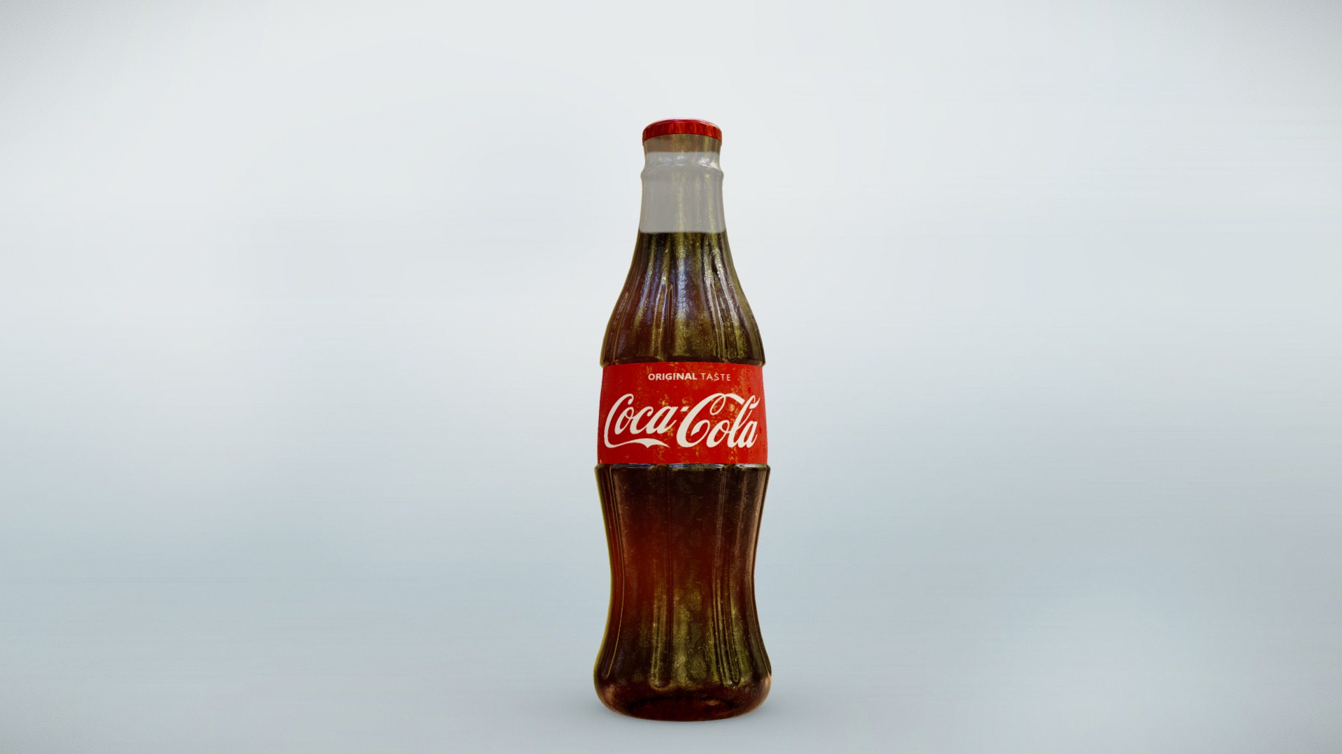 3D model Coca-Cola Glass Bottle - This is a 3D model of the Coca-Cola Glass Bottle. The 3D model is about a bottle of soda.