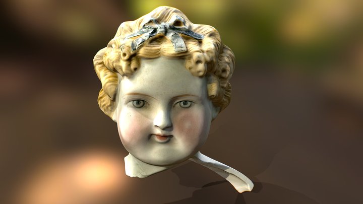 Dolly Madison-style doll head (FS# 1.0149) 3D Model