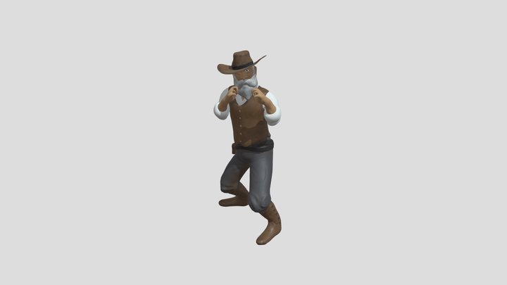 Cowboy Left Hook 3D Model