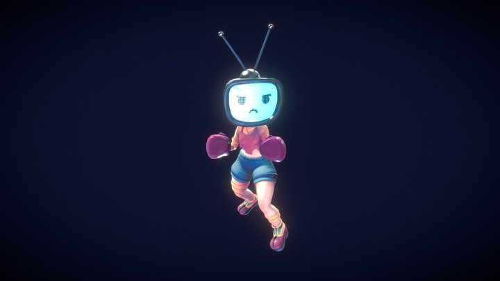 Trixie, the TV girl 3D Model