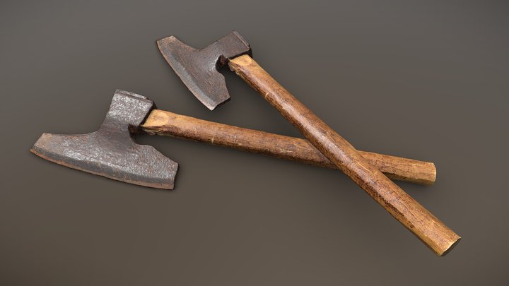 Axe Old Rusty_01 3D Model