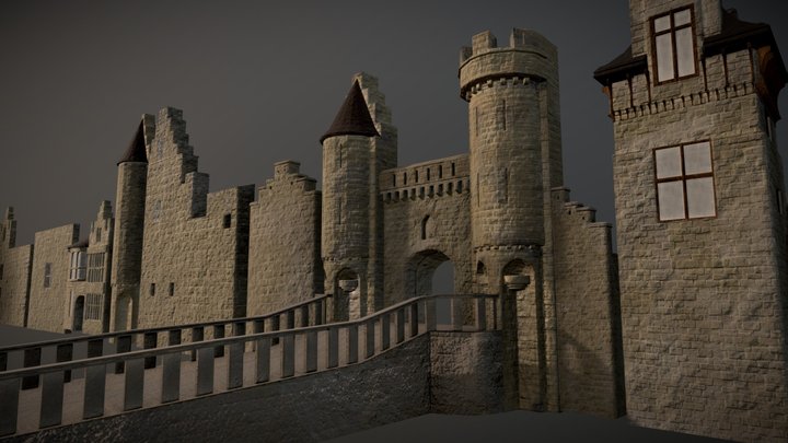 Medieval Fortress Kit 3D Model