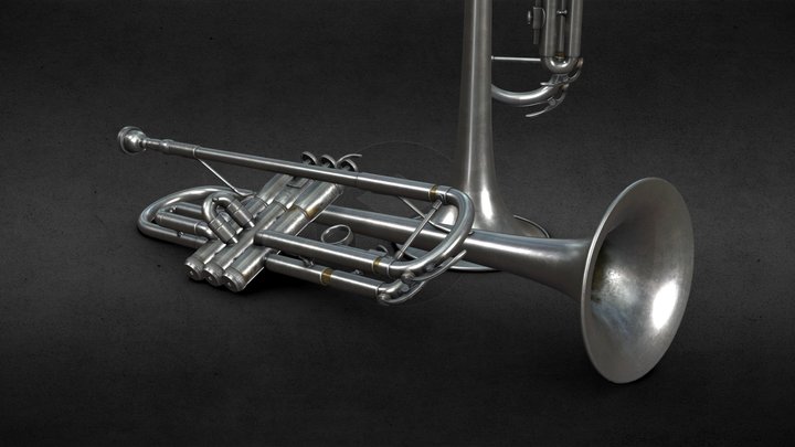 Trumpet - musical instrument 3D Model