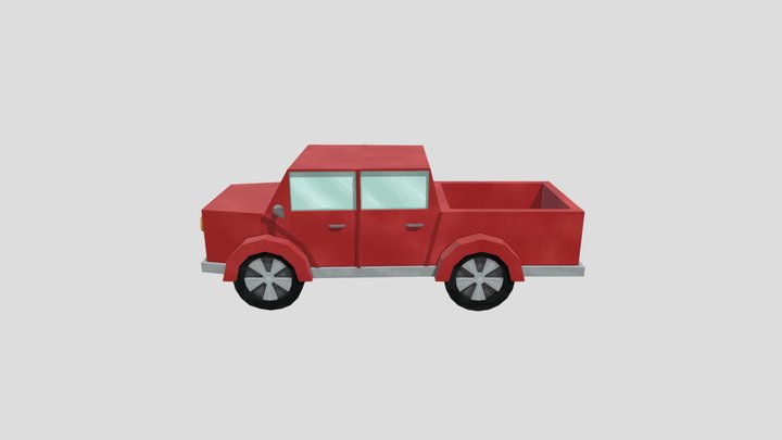 Stylistic Pickup Truck 3D Model