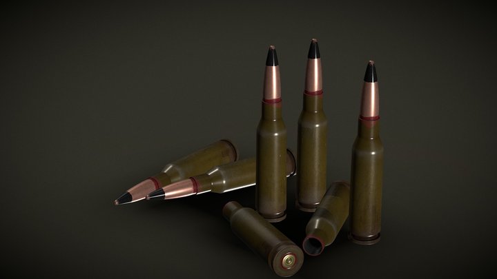 Round 5,45x39 БПгс (7Н22) 3D Model