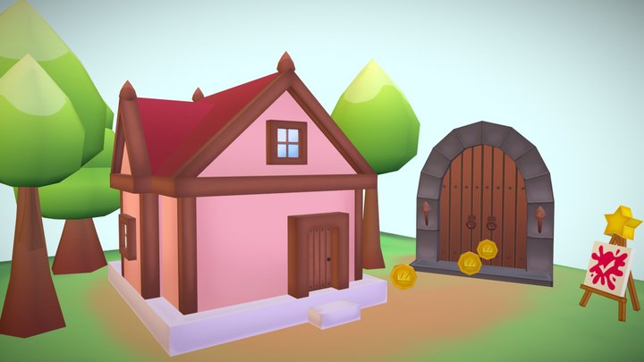 Poppy Saves Paintland - Environment Props 3D Model