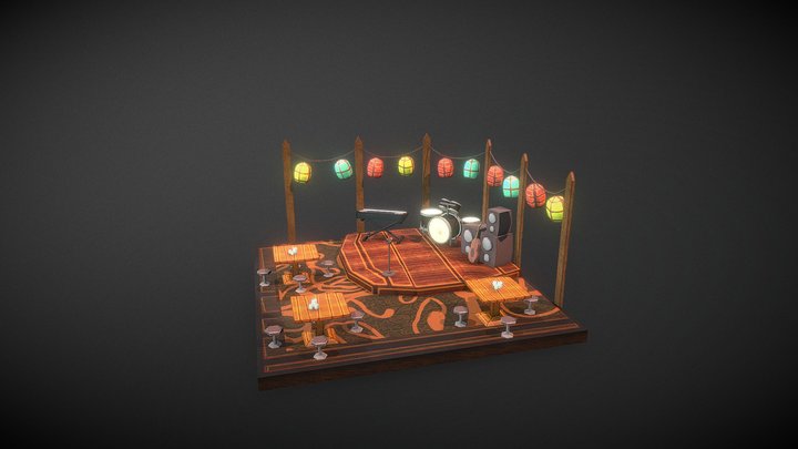 Music Stage 3D Model