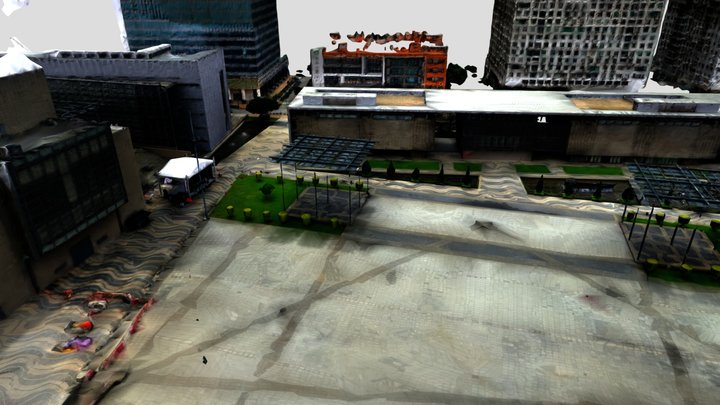 Macau Cultural Centre plaza 3D Model