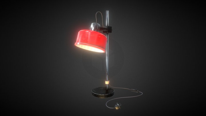 Soviet lamp low-poly 3D Model