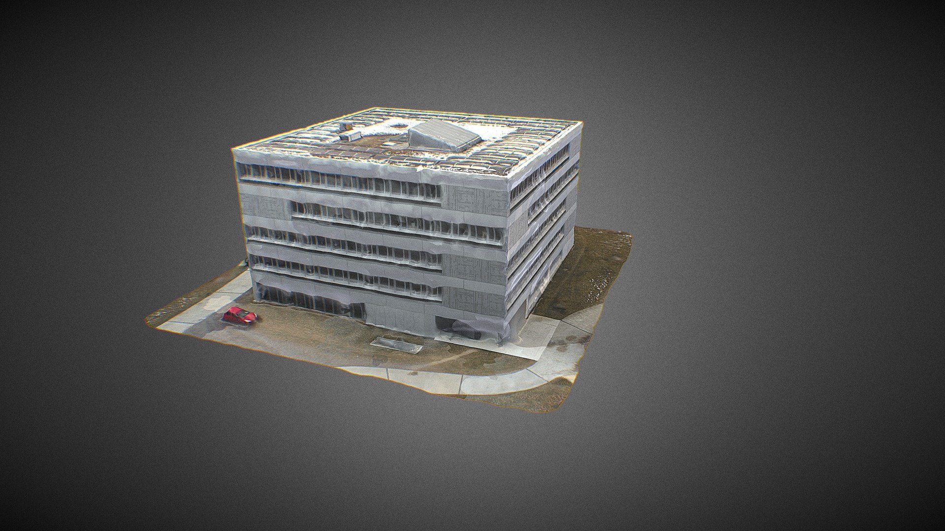 Biurowiec Simplified 3d Mesh