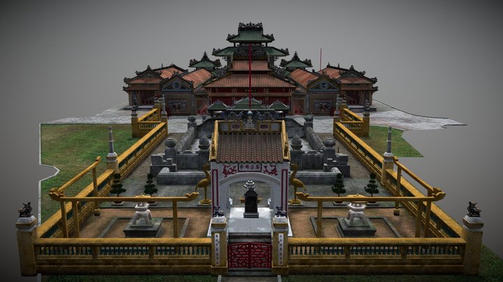 Lăng Mộ Lê Văn Duyệt 3D Model 3D Model