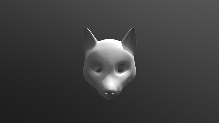 Husky Head 3D Model