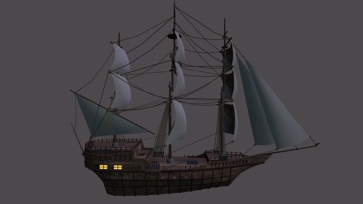 Empty Ship 3D Model