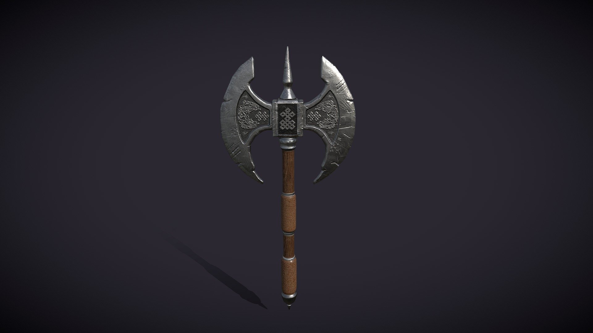 Weapon Double Axe PBR GameReady 3D model by 3d_add.mesh (addmesh_3d