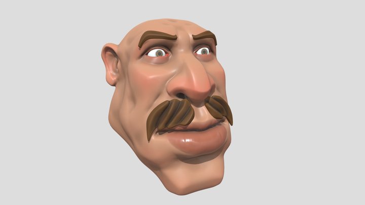 Stylized Big Jaw Guy 3D Model