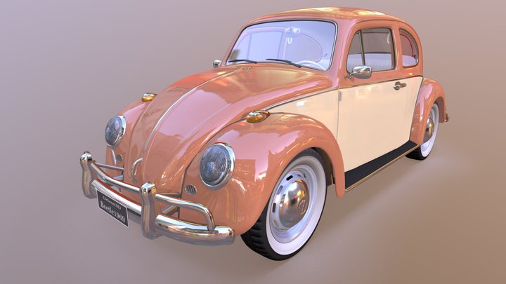 Beetle 1969 - Fusca 3D Model