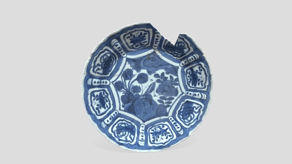 Porcelain plate Jingdezhen, China 1600-1625