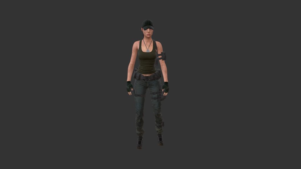 Mujer militar respiración - 3D model by anadiacer [f256044] - Sketchfab