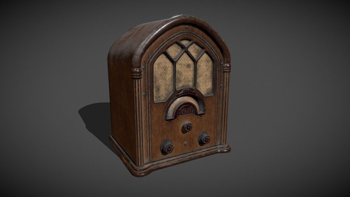 1930's Dragon Cathedral Radio 3D Model