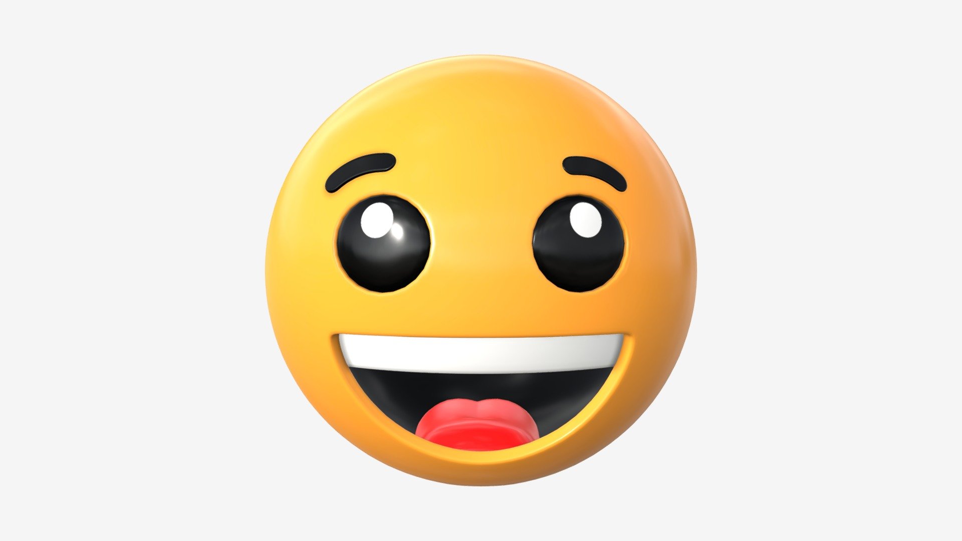 Emoji 068 White smiling - Buy Royalty Free 3D model by HQ3DMOD ...