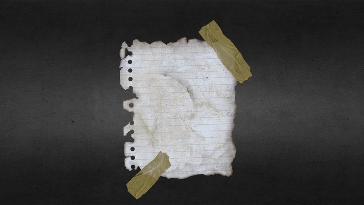 Old Note Page 3D Model