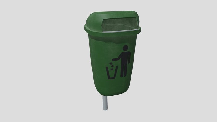 Mustila Arboretum VR - Trash Can 3D Model