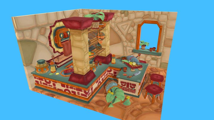Aztek Kittchen Cubicle 3D Model