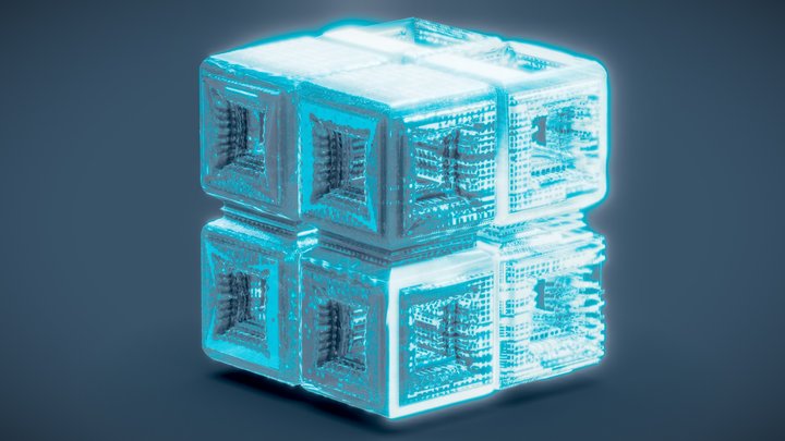 Holographic cube – Free 3D Model STL
