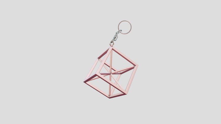 Modernistic Cubical Keychain