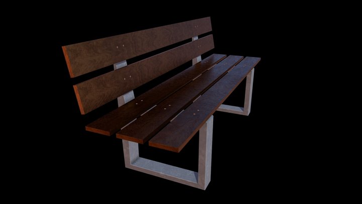 3D Bench Model 3D Model