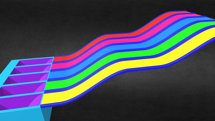 Water Slide With Portal | Water Slide 3D Model