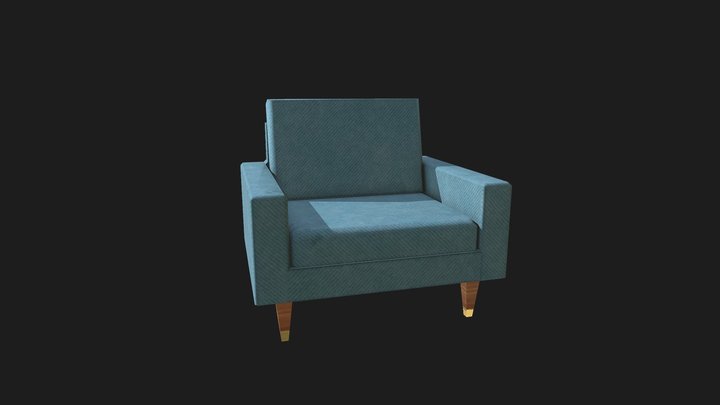 Armchair - midcentury modern – Free 3D Model STL