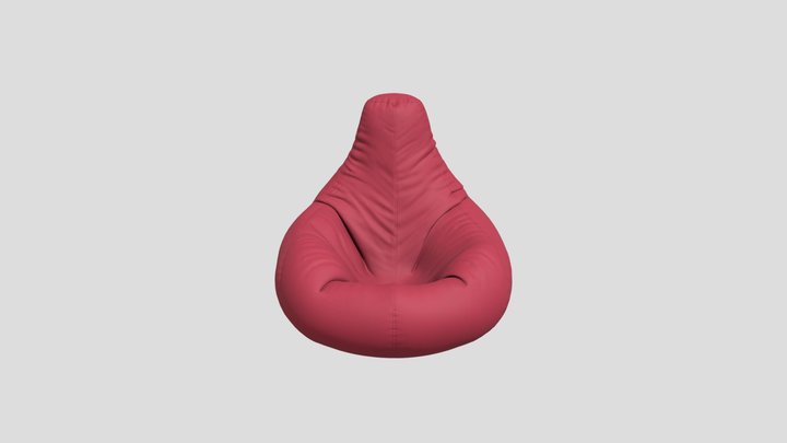 Premium Fabric Classic Bean Bag 3D Model