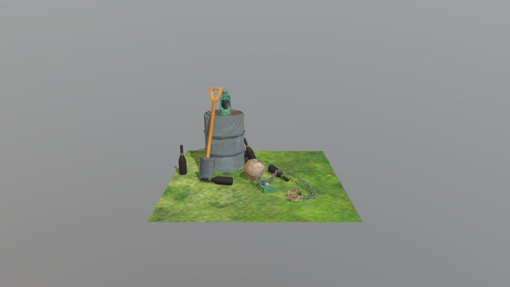 DAE 5 Finished props - Forest Loner 3D Model