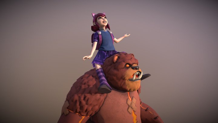 Annie and Tibbers 3D Model